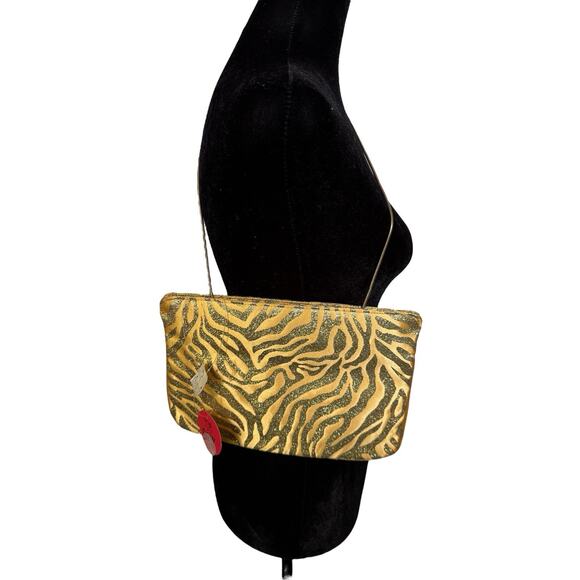 VTG Gold Sequin Clutch Handbag Purse Night Out Party Birthday Princess NWT - Picture 3 of 9